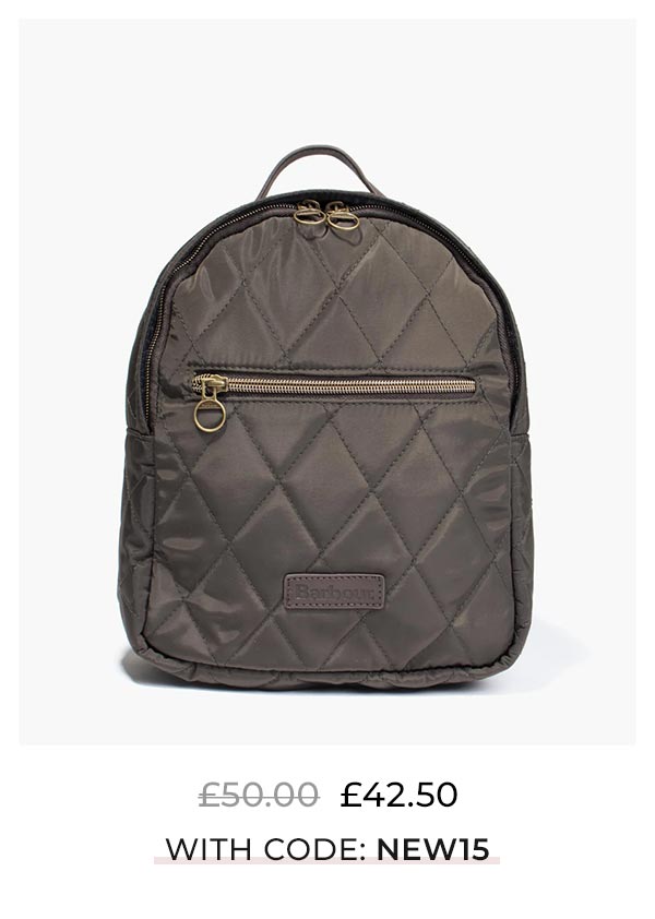 Witford quilted back pack in olive